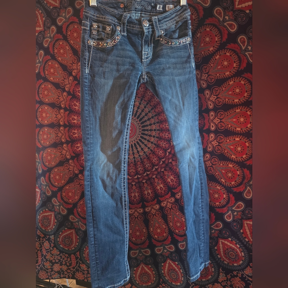 Miss Me Embellished Blue Jeans
